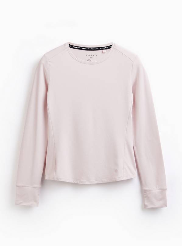 REAKTIV Pale Pink Soft Touch Long Sleeve Base Layer Tee M